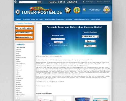 Toner-Posten.de Screenshot