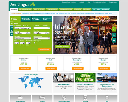 Aer Lingus Screenshot