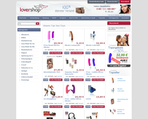 Lovershop Screenshot