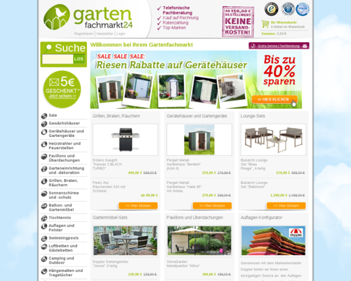 Gartenfachmarkt24 Screenshot