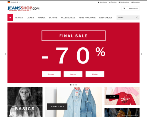 JeansShop Screenshot