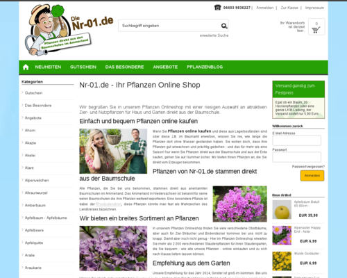 Nr-01 Pflanzenversand Screenshot