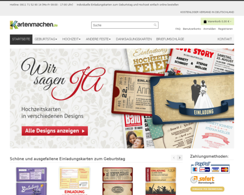 Kartenmachen.de Screenshot