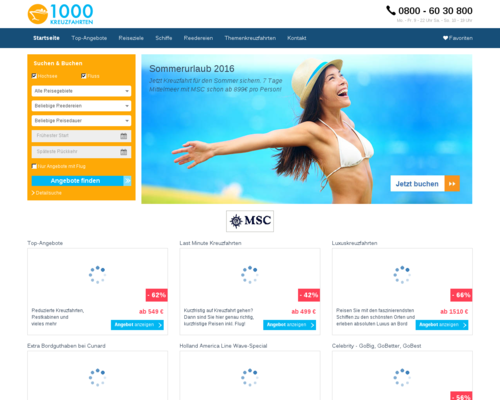 1000Kreuzfahrten Screenshot