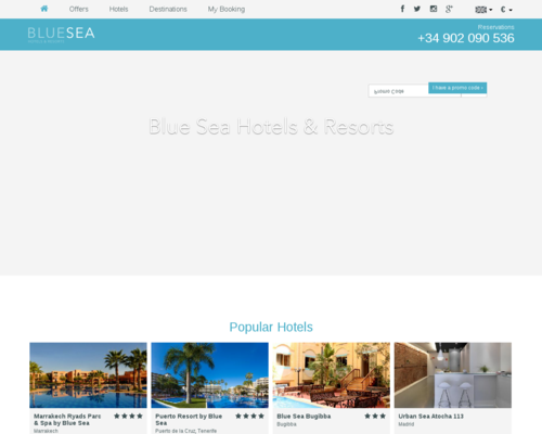 Blue Sea Hotels Screenshot
