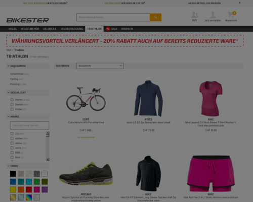 fitster.ch Screenshot