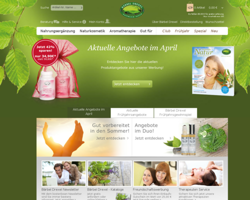 shop.baerbel-drexel.com Screenshot