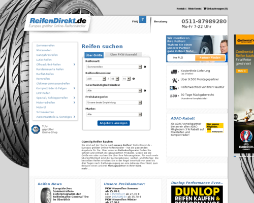 Reifendirekt Screenshot